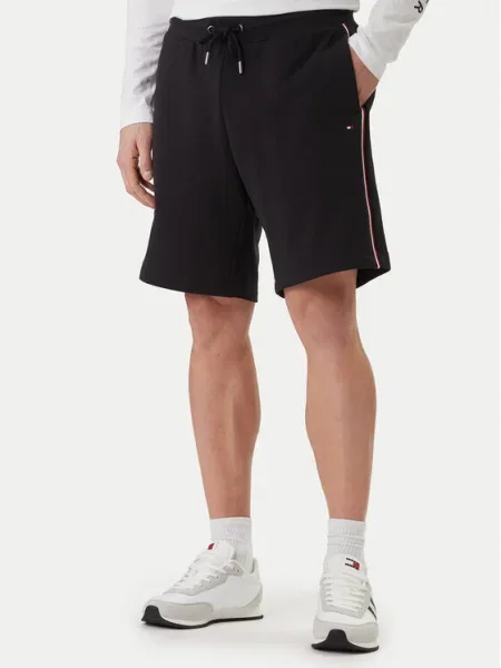 Tommy Hilfiger Sport rövidnadrág Global Stripe fekete