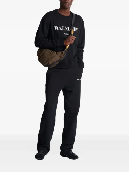 Hanorac Balmain cu imagine negru