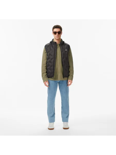 Lacoste Kamizelka Ze Stójką Pikowana Regular Fit czarna