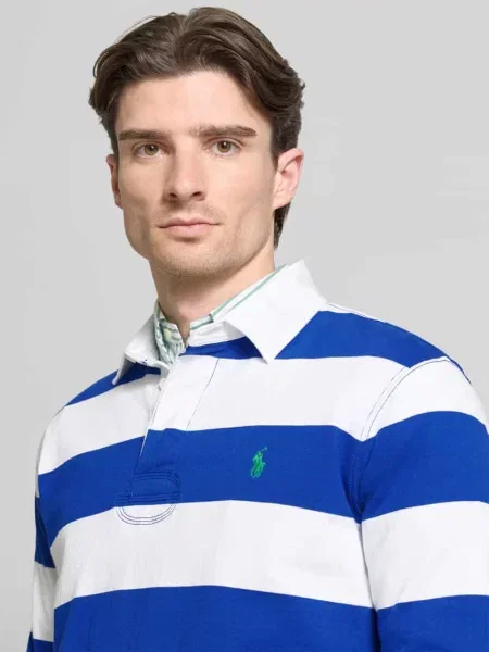 Bluza o kroju regular fit z czystej bawełny model LS RUGBY Polo Ralph Lauren niebieska