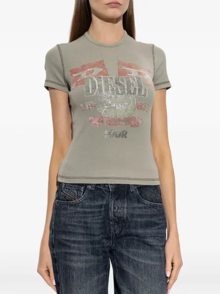 Tricou Diesel cu imagine verde