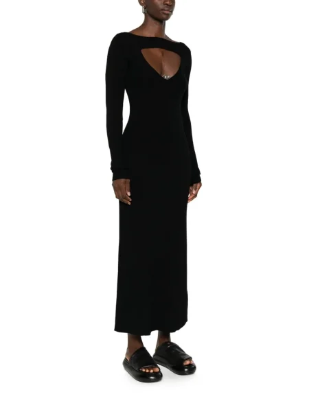 Rochie maxi Diesel până la genunchi de costum negru