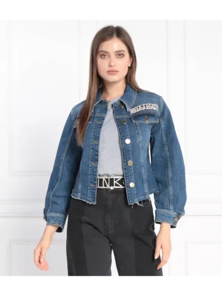 Pinko Geacă de blug | Cropped Fit albastru