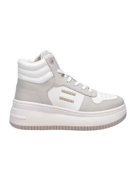 Sneakersy Tommy Jeans skórzane retro białe