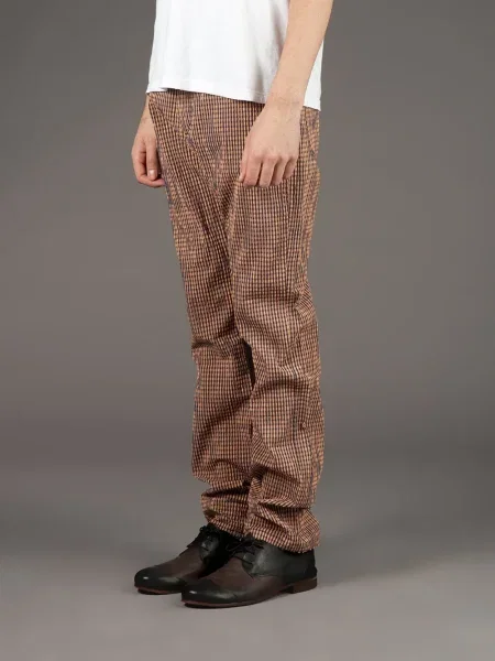 Pantaloni Carven în carouri galben