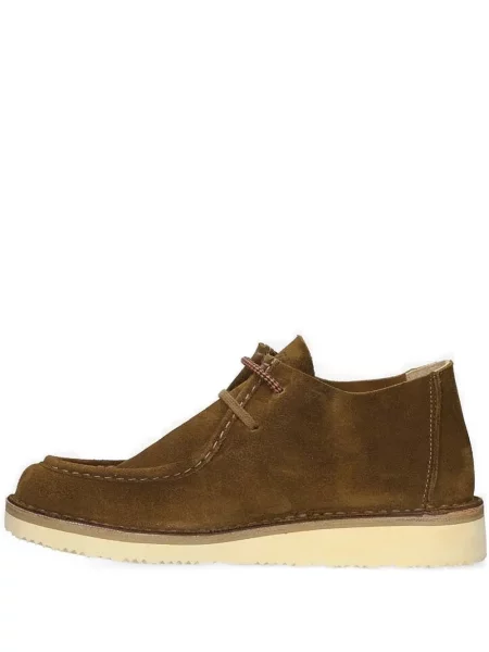 Pantofi loafer Astorflex cu șireturi din dantelă maro