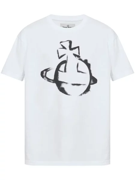 Tricou Vivienne Westwood cu imagine alb