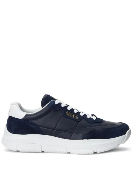 Dzianinowe sneakersy Polo Ralph Lauren do biegania sznurowane białe