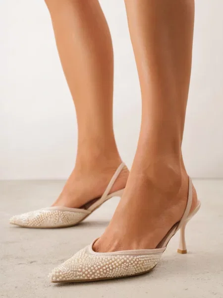 Pantofi stiletto Carilriane bej
