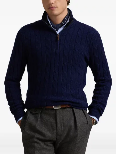 Pulover Polo Ralph Lauren de catifea cord cu glugă cu broderie alb