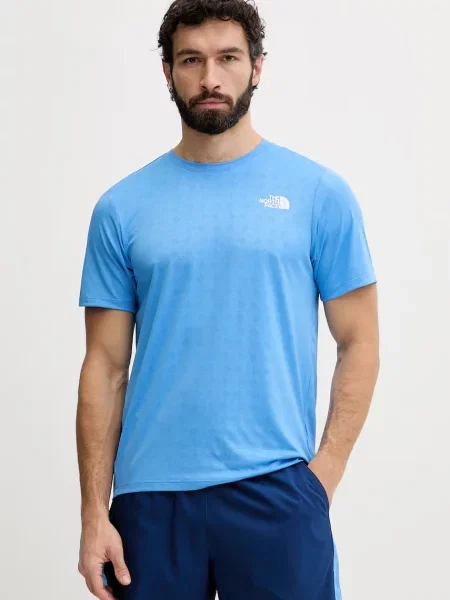 The North Face t-shirt damski PENTADOME EMBOSSED niebieska