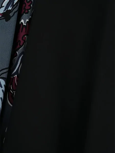 Rochie Prada cu model floral cu imagine de costum negru