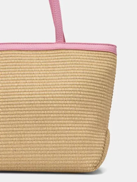 VALENTINO Shopper táska rózsaszín / gyapjúfehér bézs