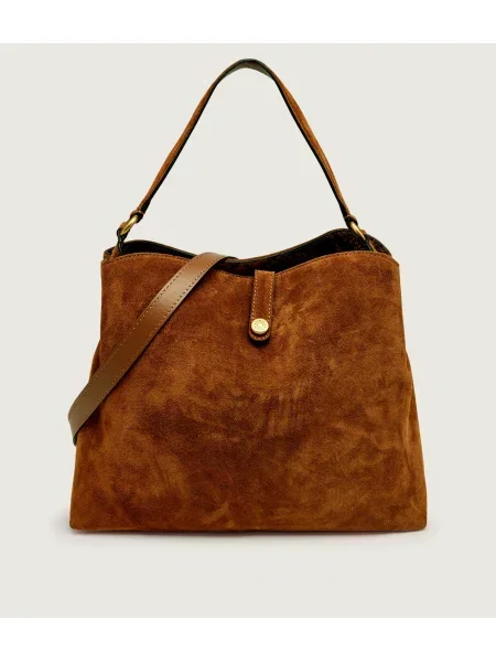 GIANNI CHIARINI Shopper táska Fiona | hasított bőr barna