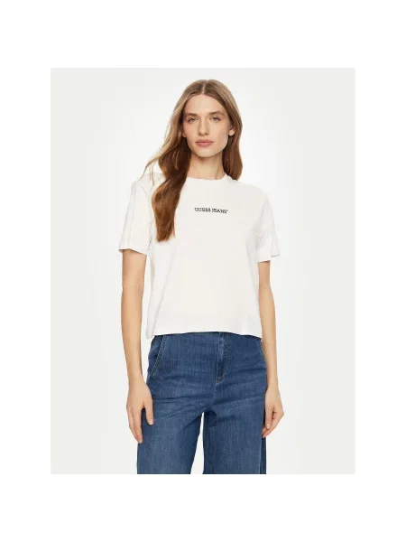 T-Shirt Guess Jeans λευκό
