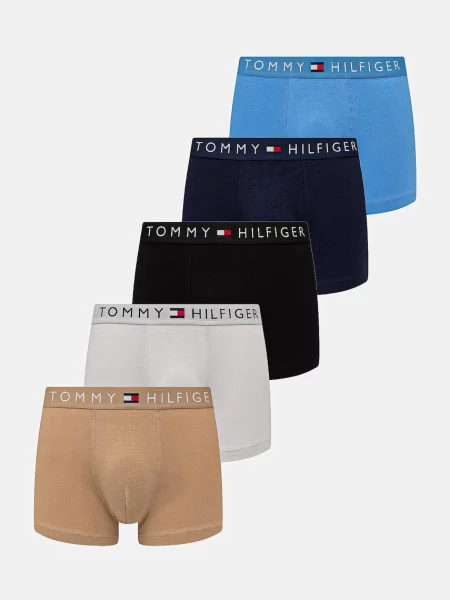 Boxerky Tommy Hilfiger Trumk 5 pairs cobalt blue/pitch black/black/light castle/desert modrá