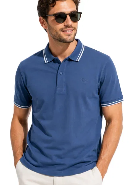 Tricou polo Lotto albastru