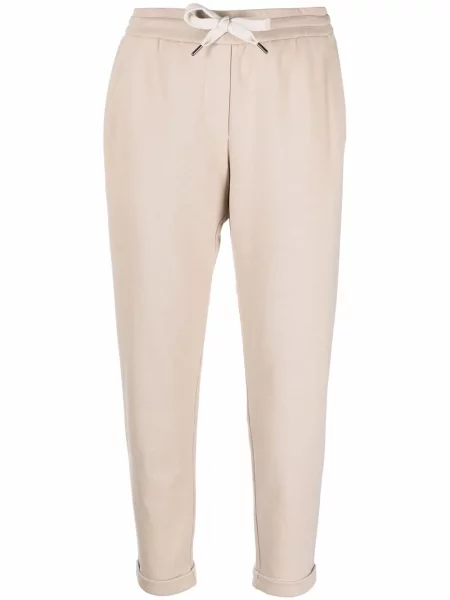 Decupat pantaloni Brunello Cucinelli alergare cu cordon
