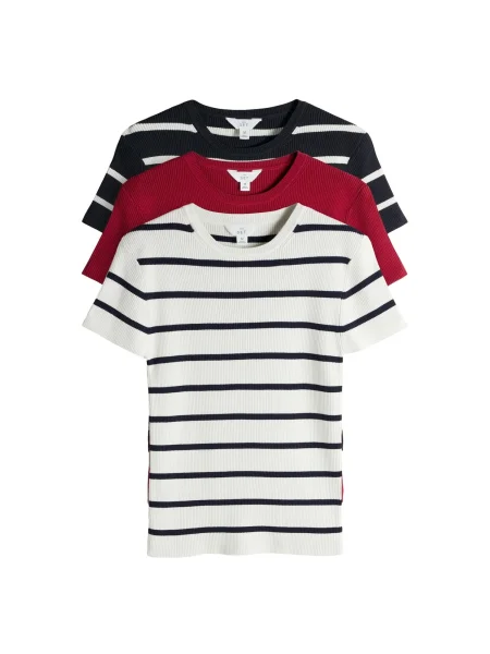 The Set Tricou roșu / negru alb