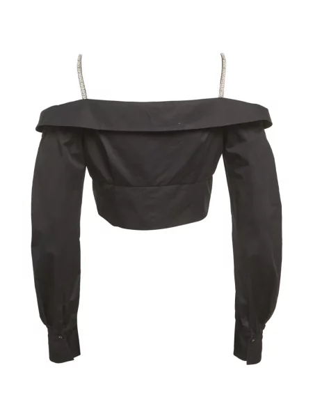 Lung top Self-portrait negru