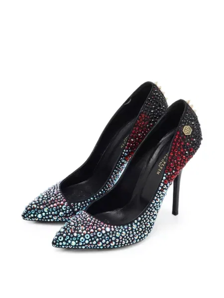 Pantofi cu toc Philipp Plein cu tepi negru