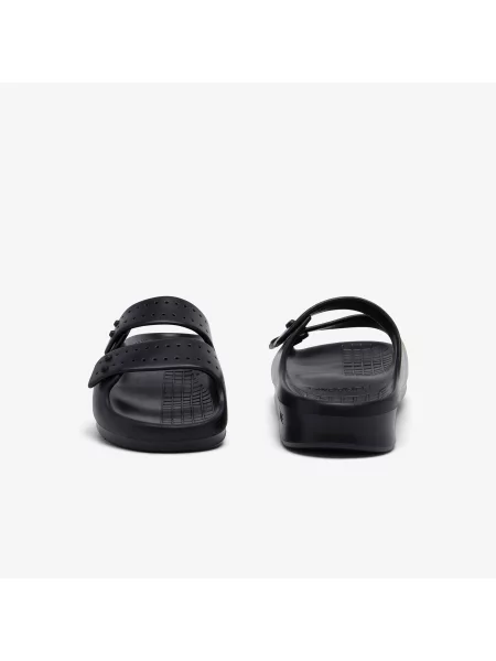 Шлепанцы Lacoste с ремешками черные