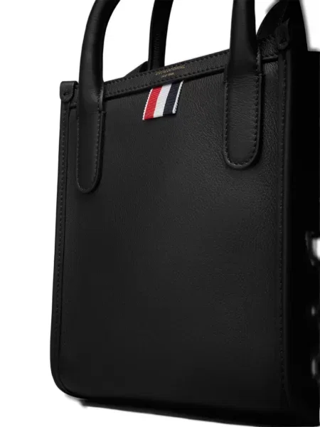 Geanta de piele Thom Browne din piele negru