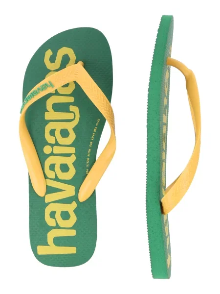 HAVAIANAS Žabky TOP LOGOMANIA 2 / zelená žltá