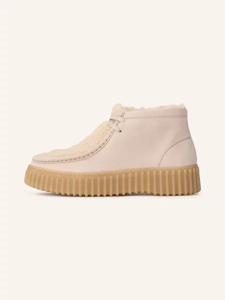 Kotníková obuv Clarks béžové