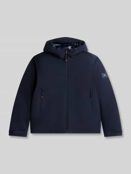 Kurtka w stylu puffer z zamkiem błyskawicznym dwustronnym Tommy Hilfiger granatowa