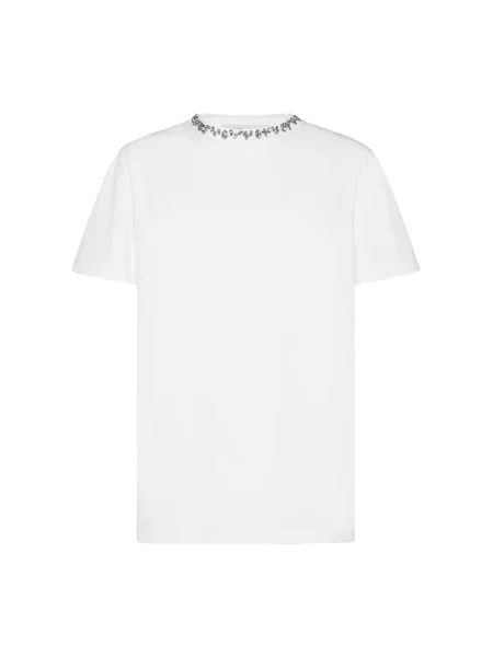 Koszulka Golden Goose z kryształkami biała
