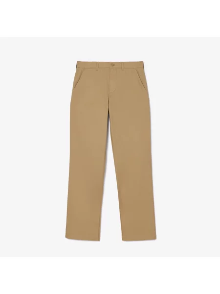 Lacoste Spodnie Straight Fit beżowy