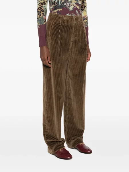Pantaloni Etro de catifea cord maro