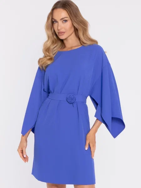 Cu centură rochie Made Of Emotion albastru