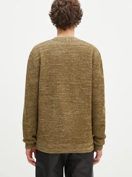 Norse Projects cardigan din lână Loki Wool Cotton Rib Cardigan verde
