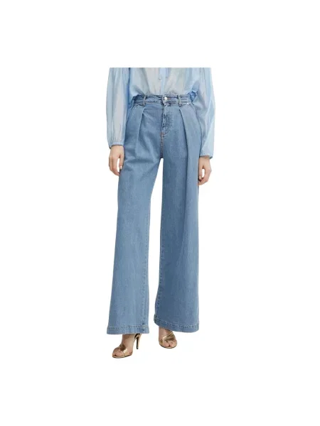 Ermanno Scervino jeansy high waist niebieskie