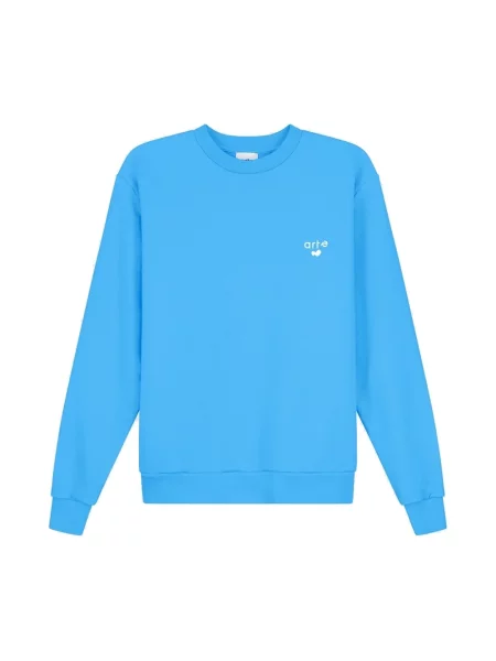 Lekka bluza Arte Antwerp w serca z logo niebieska