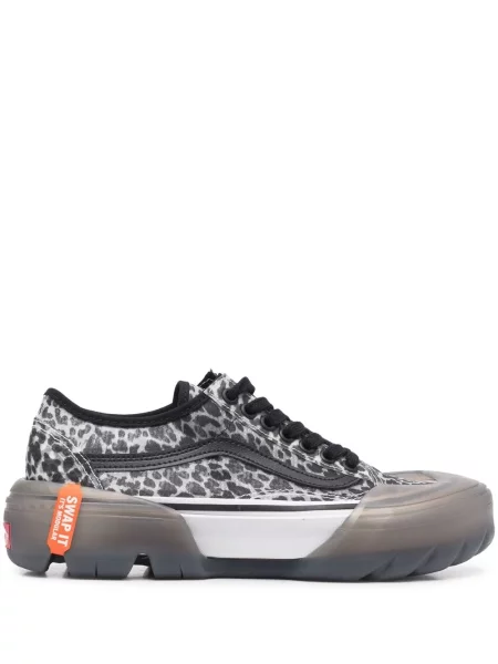 Sneakersy Vans Old Skool z nadrukiem w panterkę szare