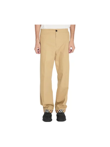 Spodnie Burberry beżowe