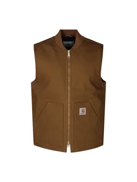 Kamizelka Carhartt Wip pikowana klasyczna brązowa