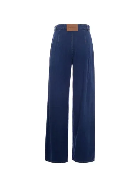 Blugi cu picior larg Max Mara albastru