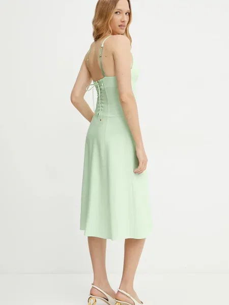 Elisabetta Franchi sukienka turkusowy mini prosta zielona