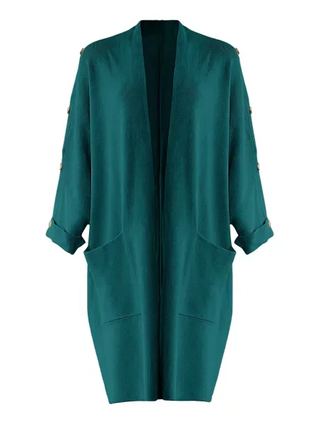 Imily Bela Geacă tricotată pin verde