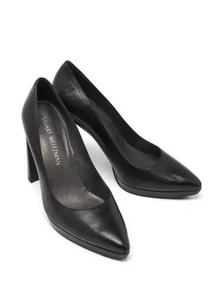 Bőr platform talpú körömcipő Stuart Weitzman fekete