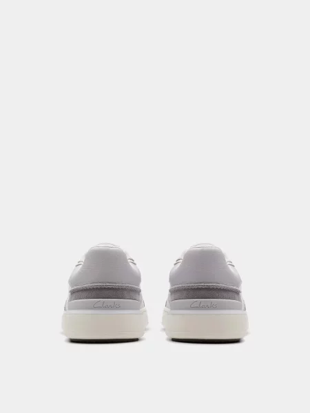 Замшевые кроссовки Clarks белые