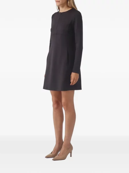 Lung rochie mini Max Mara în linie A negru