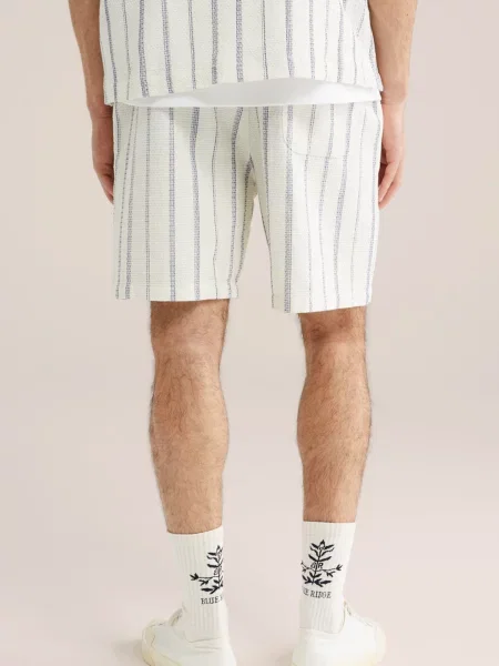 WE Fashion Chino hlače modra bela