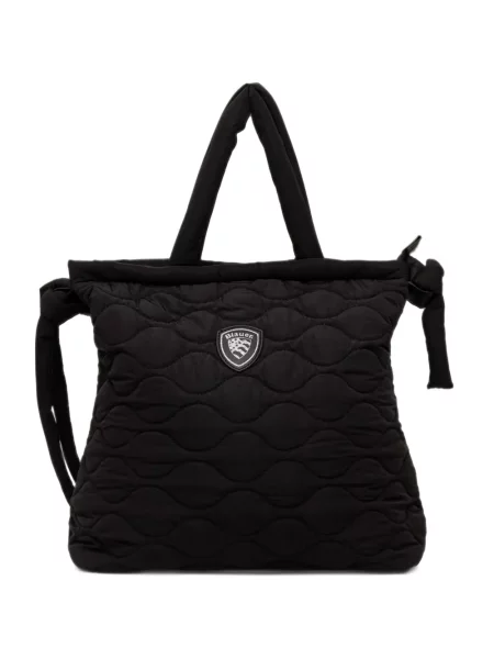Matlasat geantă shopper Blauer cu autograf negru