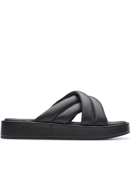 Klapki Clarks skórzane czarne