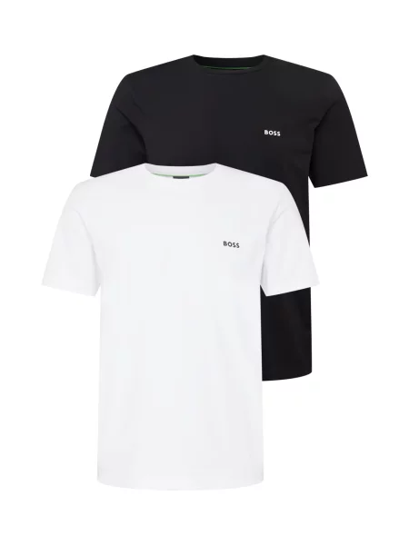 BOSS Green Tričko / biela čierna